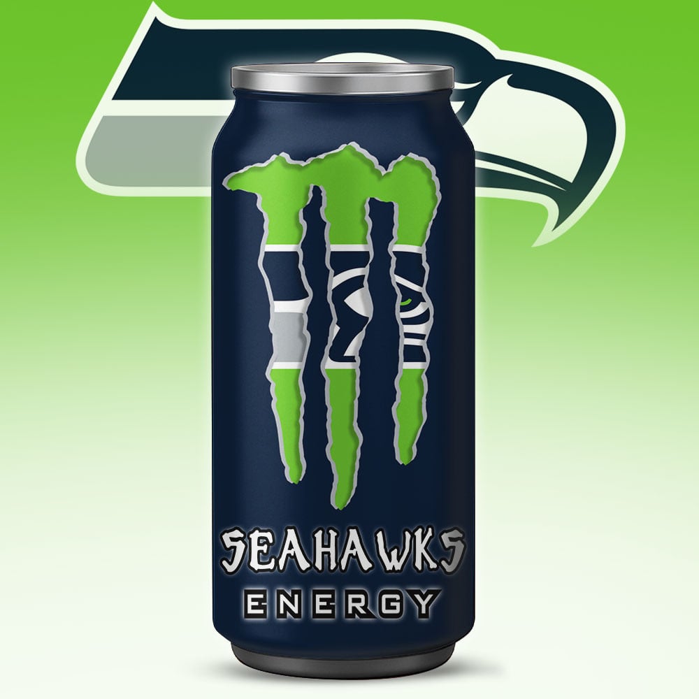 Seattle Seahawks Monster Energy x NFL – Tumbler Gift for Fans