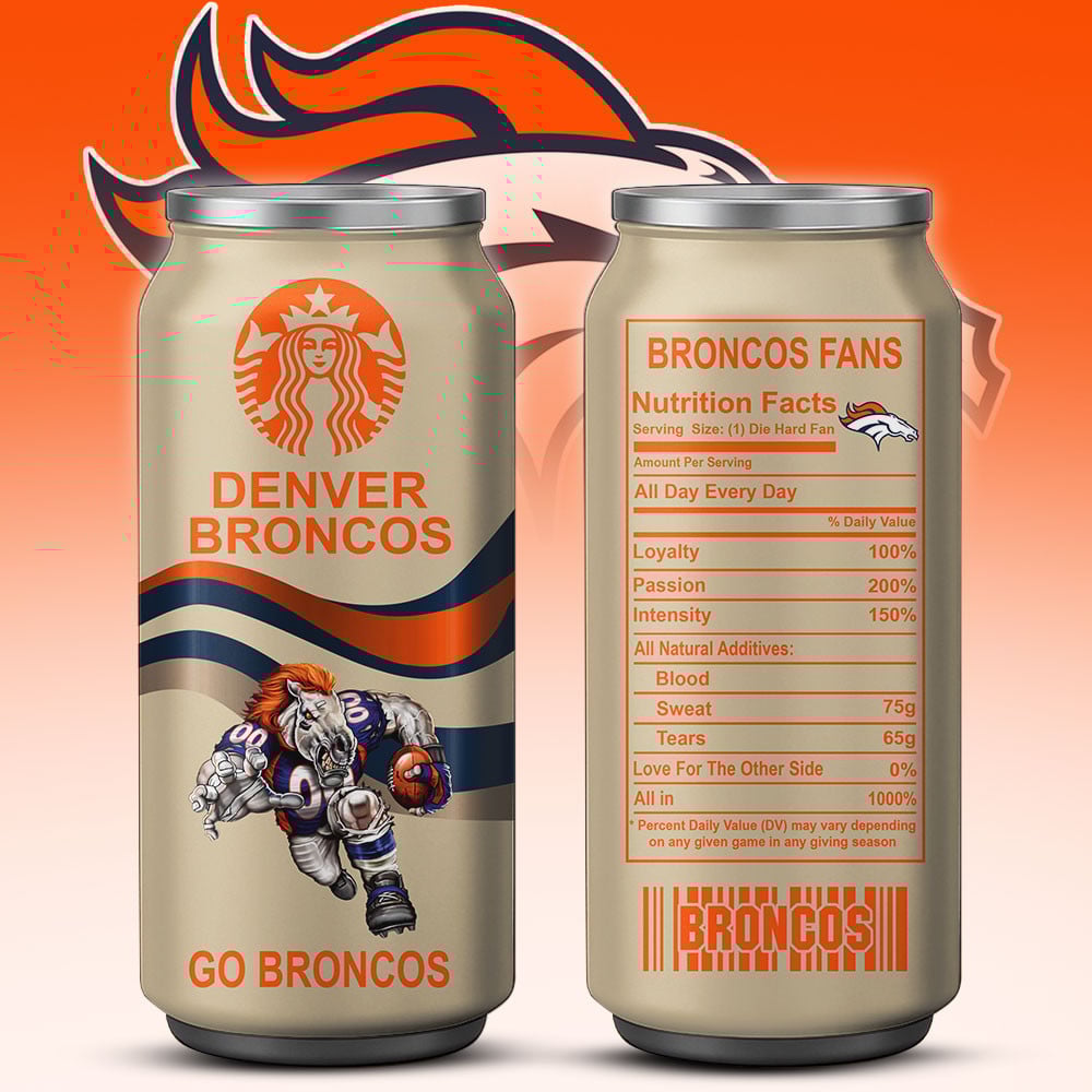 Denver Broncos Starbucks x NFL Can Tumbler