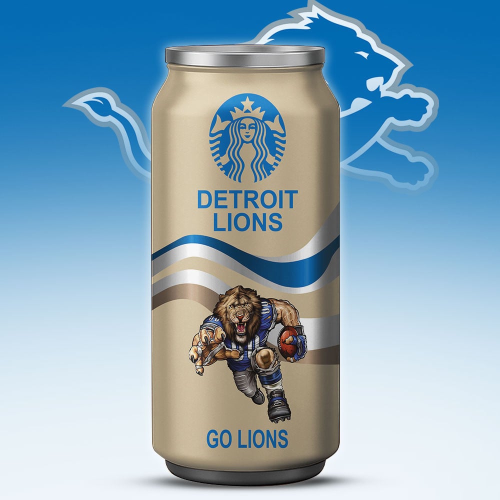 Detroit Lions Starbucks x NFL Can Tumbler