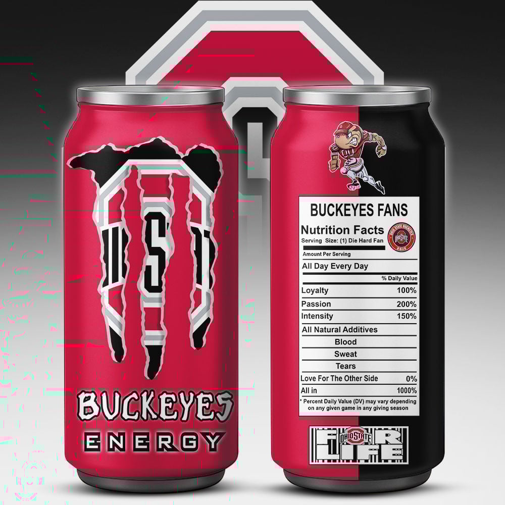 Ohio State Buckeyes Monster Energy x NCAA – Tumbler Gift for Fans