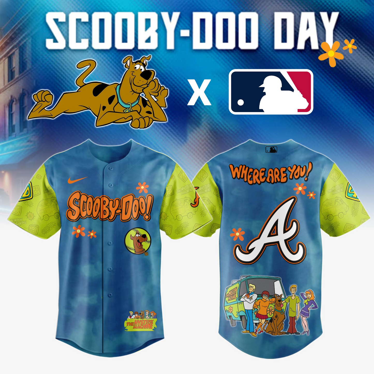 Atlanta Braves MLB x Scooby Doo Jersey 02 Editions Limited
