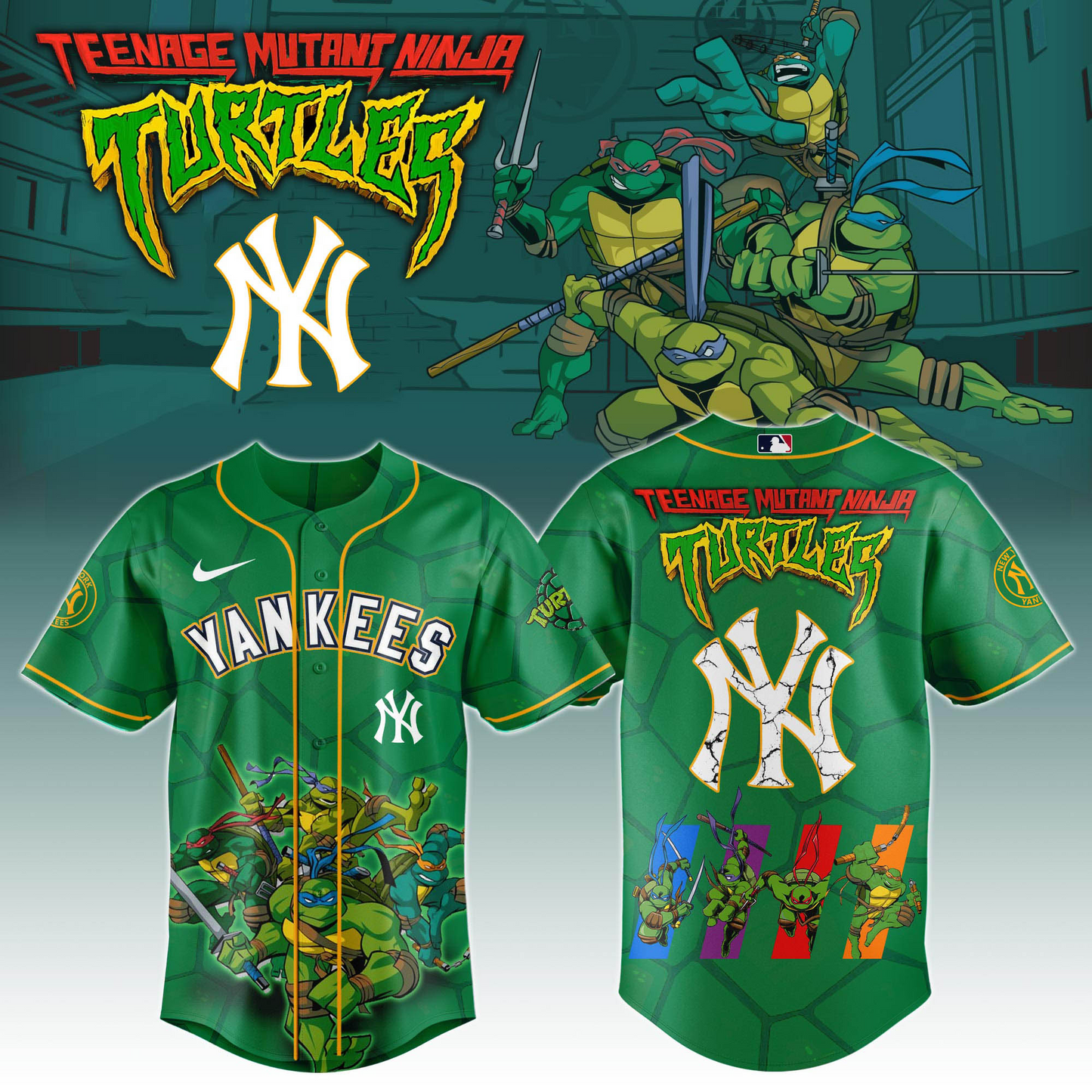 New York Yankees x Ninja Turtles Night Game Limited Edition Jersey 2025