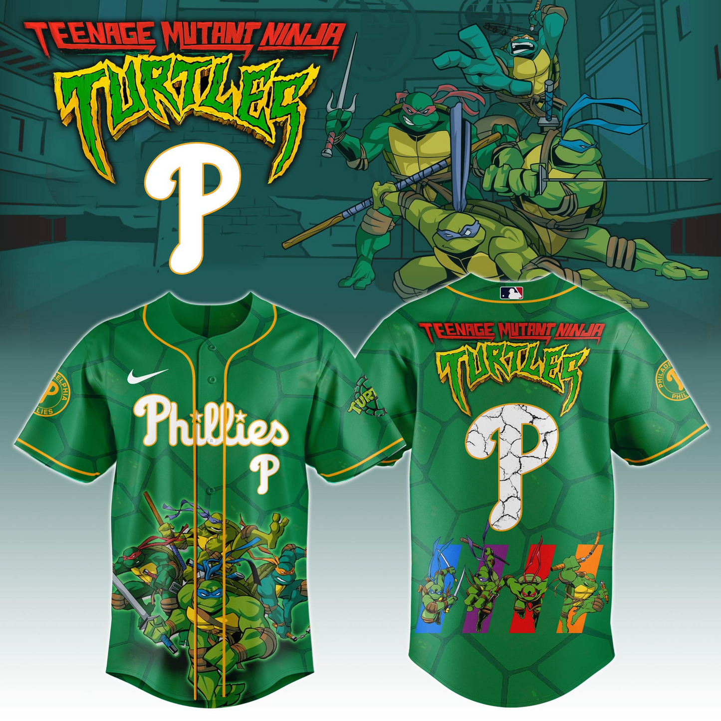 Philadelphia Phillies x Ninja Turtles Night Game Limited Edition Jersey 2025