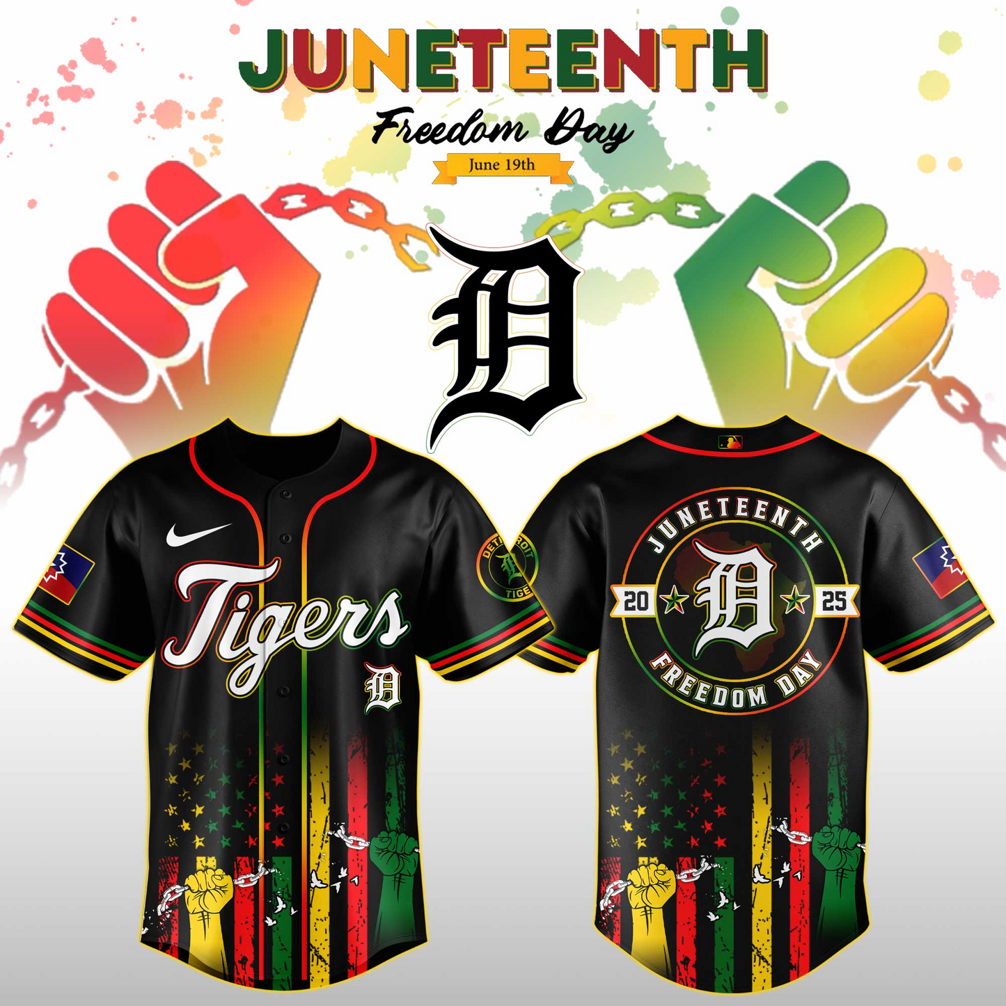 Detroit Tigers MLB X Juneteenth Day Jersey Edition Jersey 2025