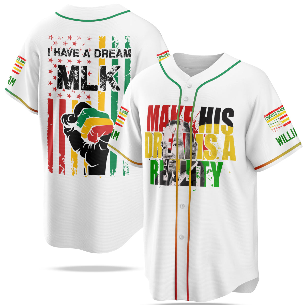 Martin Luther King Jr - Custom Printed Jersey 501MCHNJS001