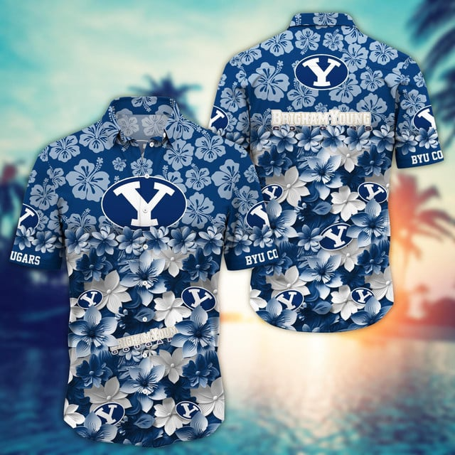 BYU Cougars 3 Hawaiian Shirt Trending Summer. Gift For Fan FBS 502MC-HS035