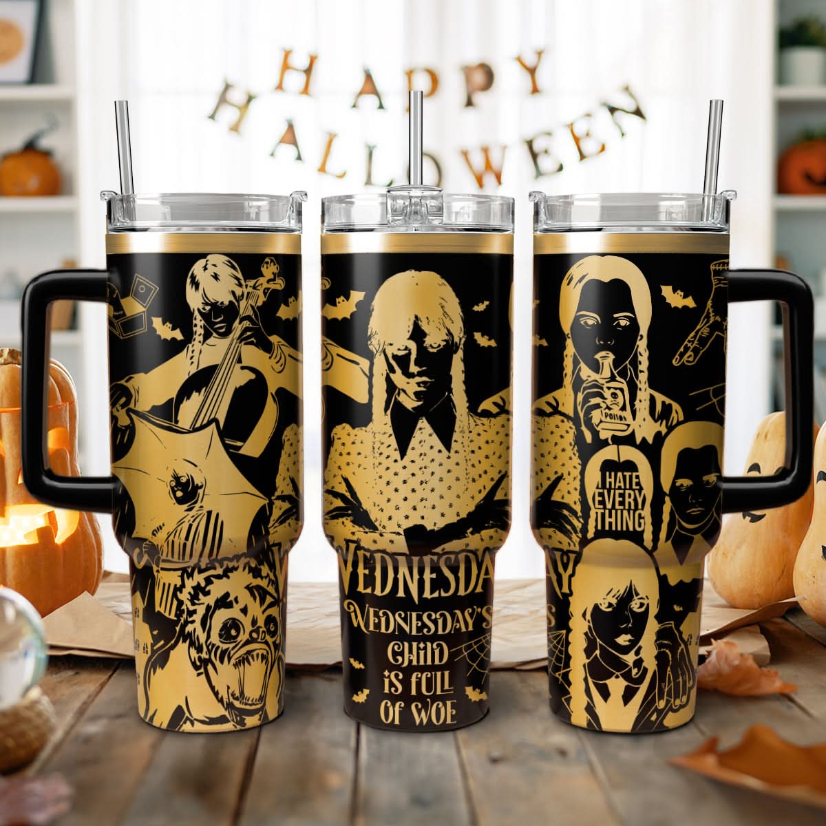 Wednesday Addams 40oz Tumbler - 409TTHNTB005