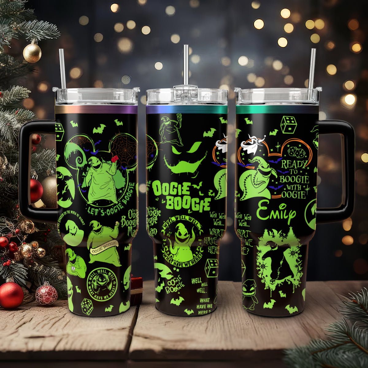 Custom Name Disney Boogie The Nightmare Before Christmas Tumbler 40 oz
