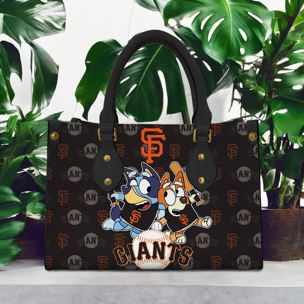 Custom Name San Francisco Giants Women Leather Hand Bag