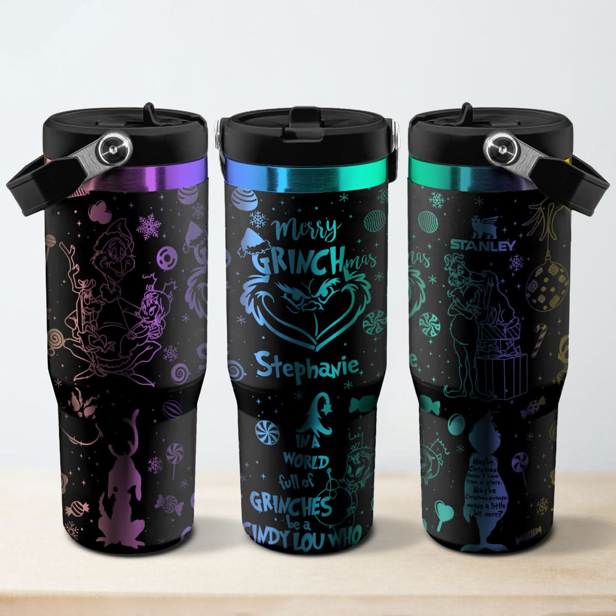 Custom Grinch IceFlow 40oz Tumbler - 410QAHNTB003
