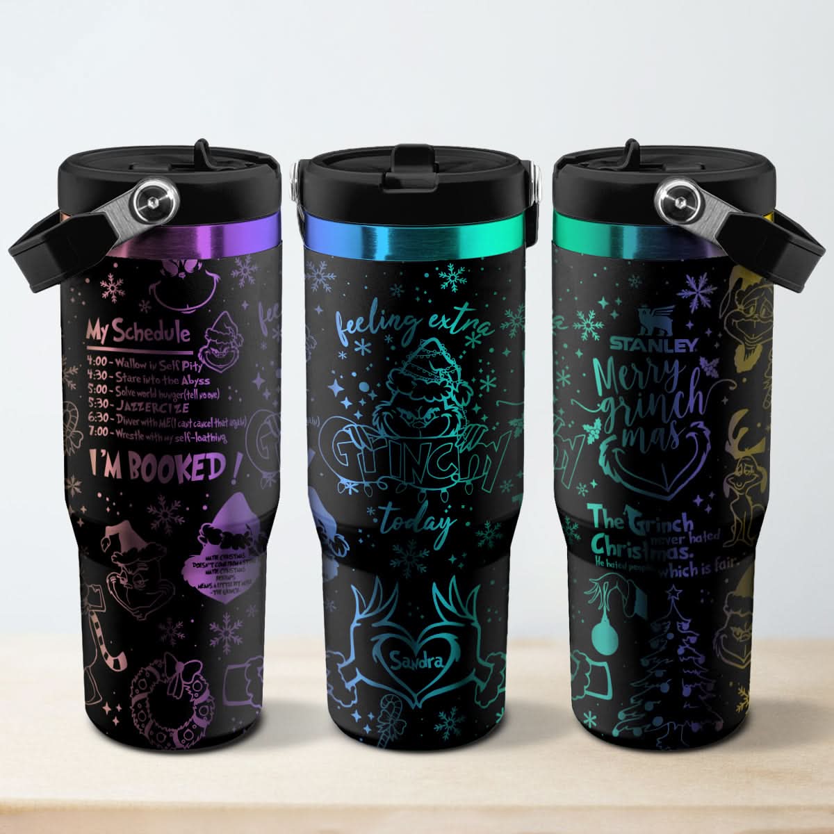 Custom Grinch IceFlow 40oz Tumbler - 410QAHNTB002