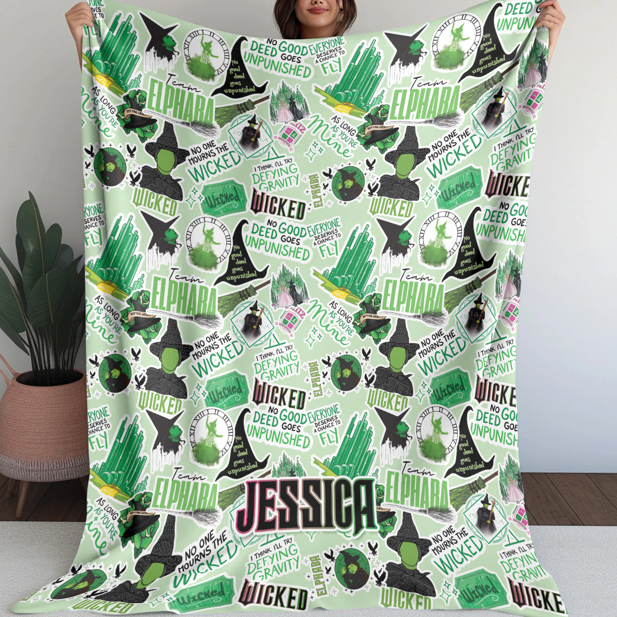 Custom Name Wicked Blanket - 412HLHNBL025