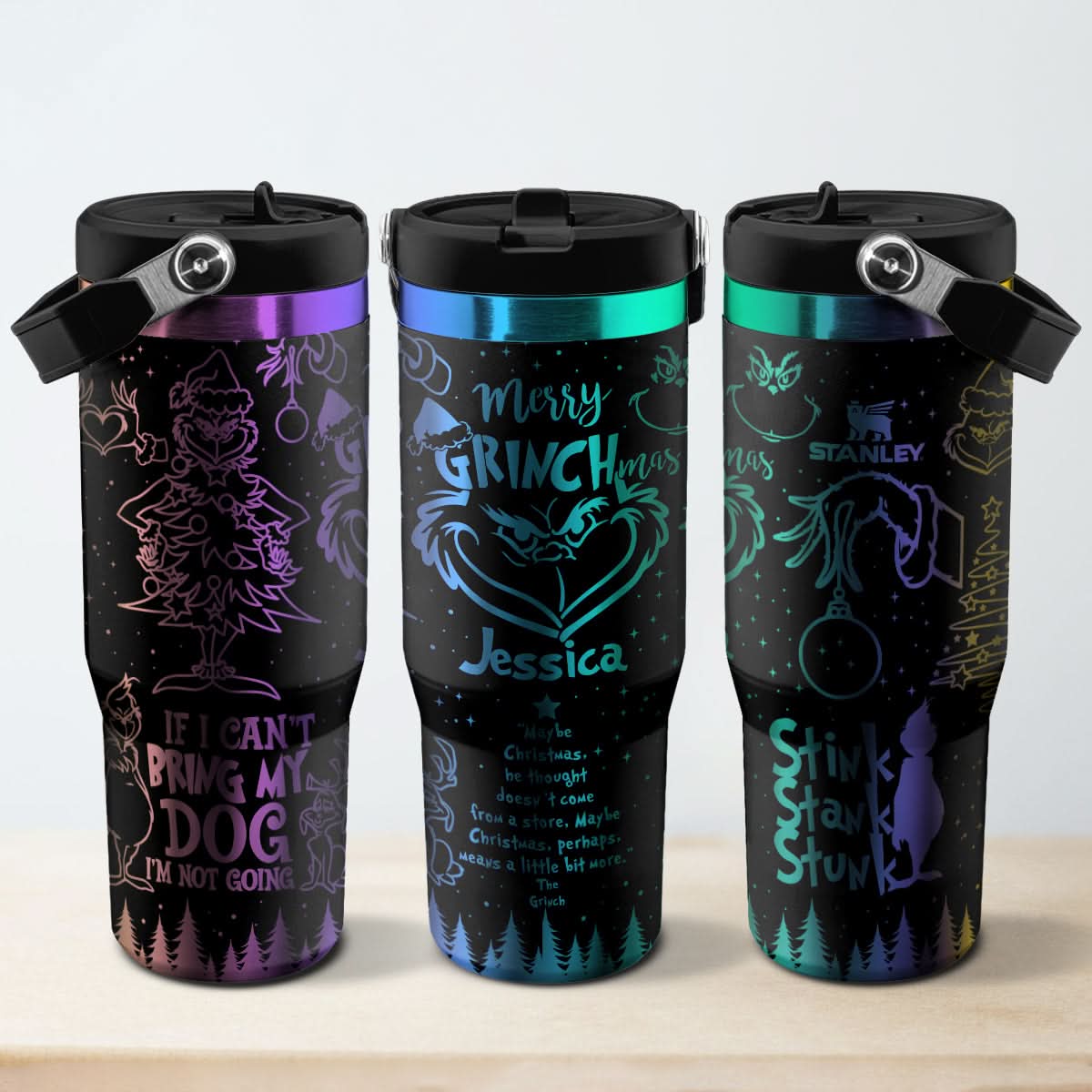Custom Grinch IceFlow 40oz Tumbler - 410TTHNTB006