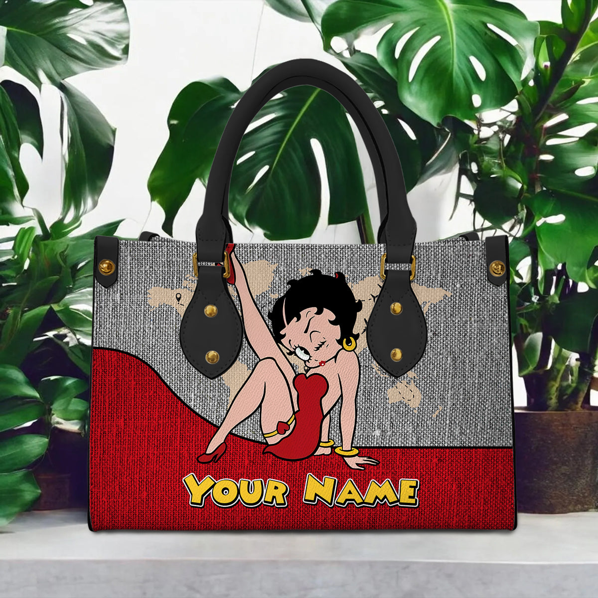 Custom Name Betty Boop Leather Handbag Gift For Women – 503HLHNHB111