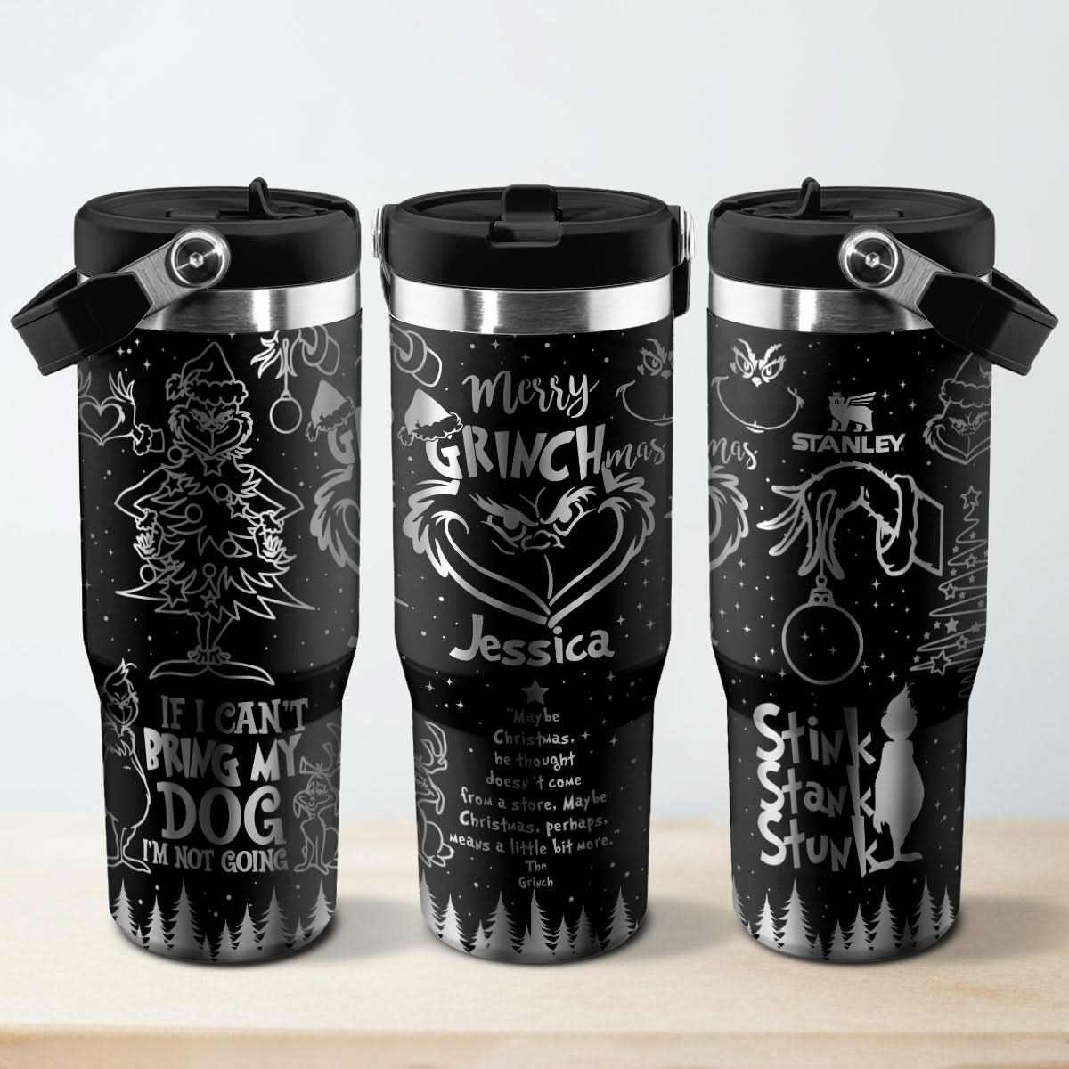 Custom Grinch IceFlow 40oz Tumbler - 410TTHNTB006