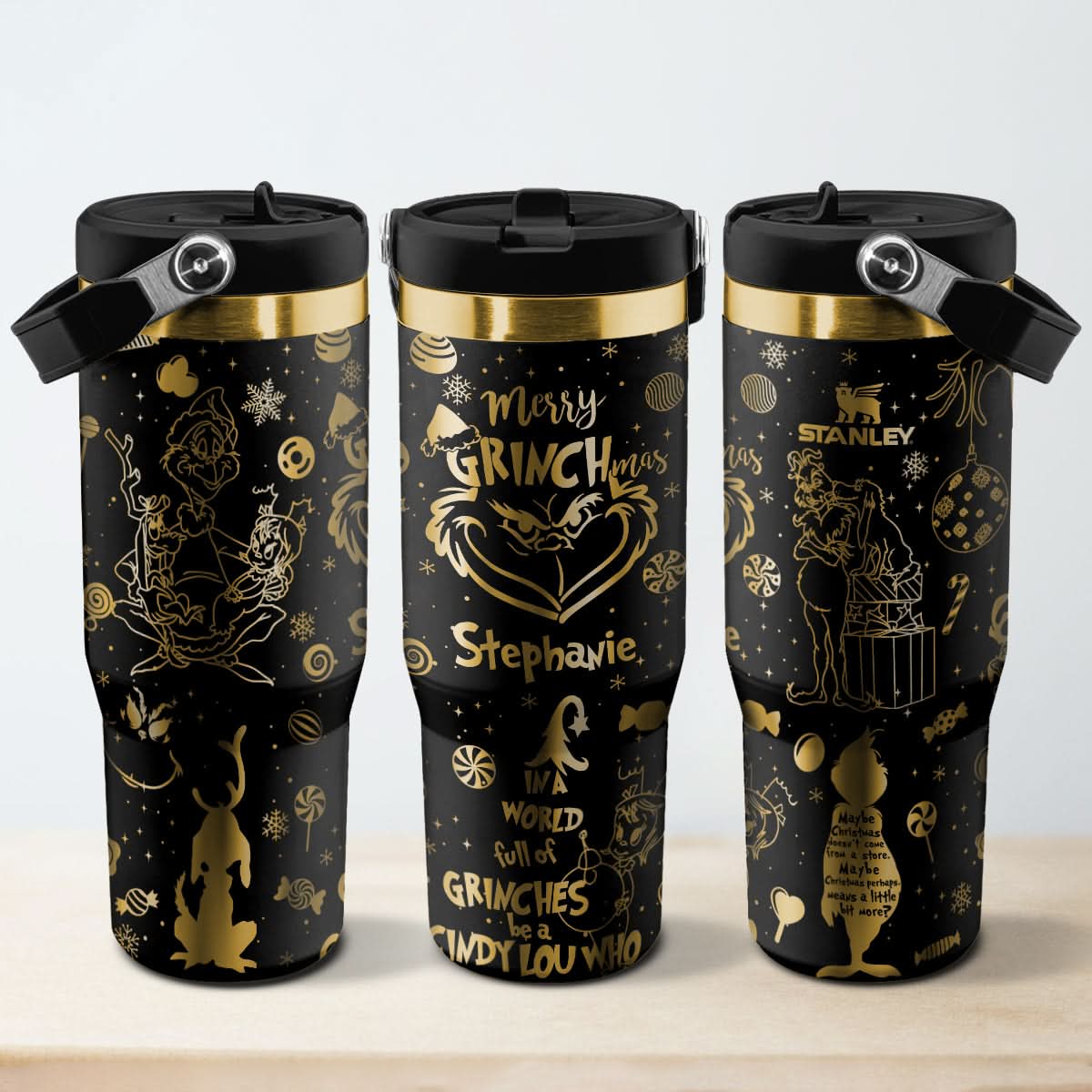 Custom Grinch IceFlow 40oz Tumbler - 410QAHNTB003