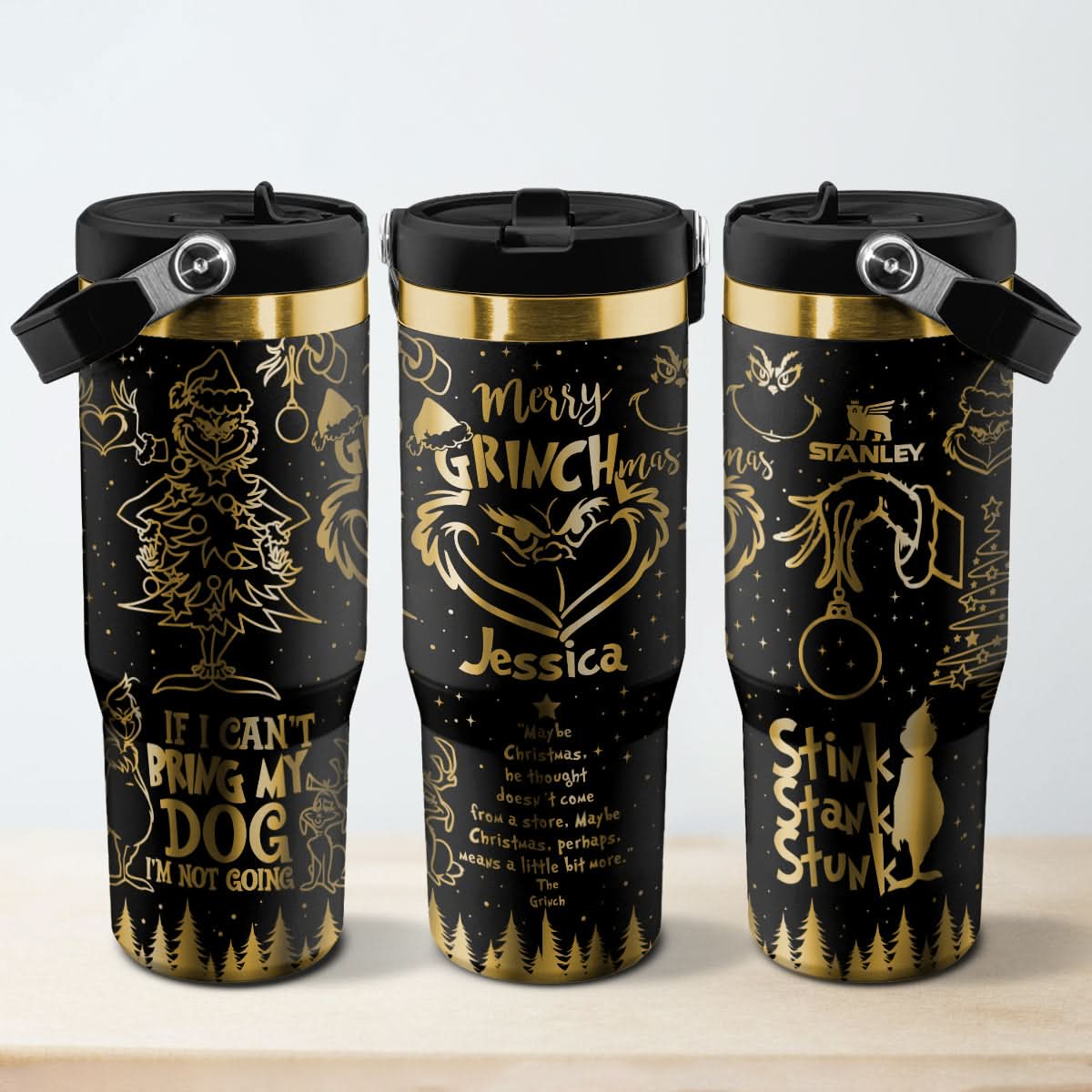 Custom Grinch IceFlow 40oz Tumbler - 410TTHNTB006