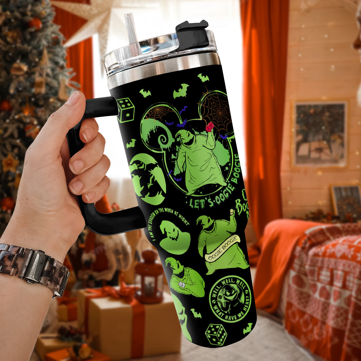 Custom Name Disney Boogie The Nightmare Before Christmas Tumbler 40 oz