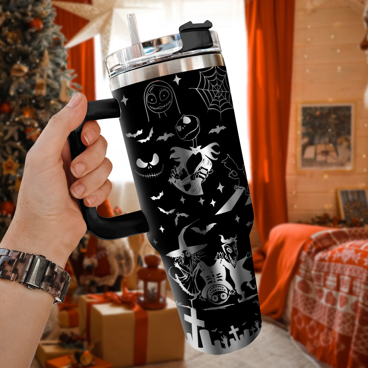Custom Name Oogie Boogie Man Nightmare 40oz Tumbler