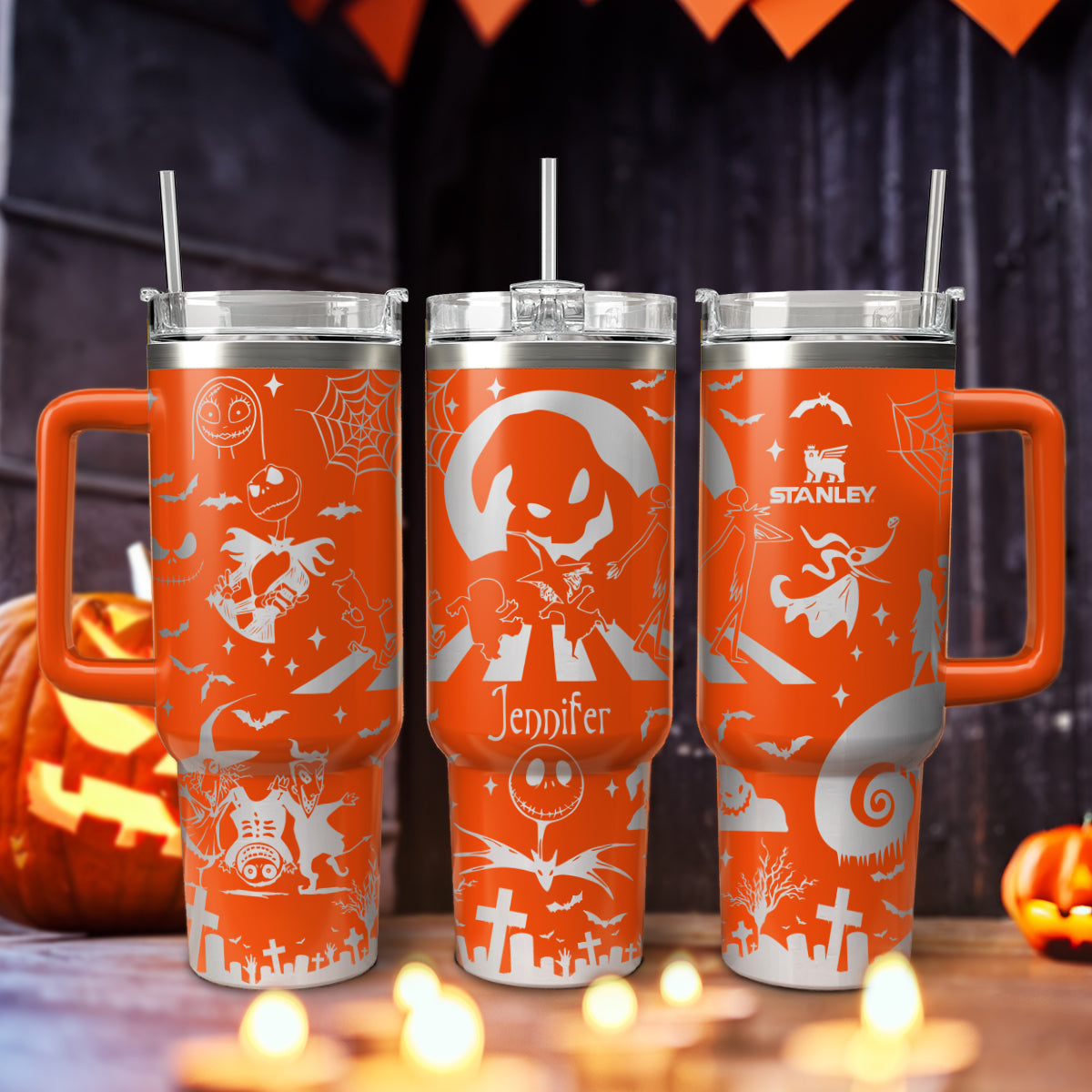 Custom Name Oogie Boogie Man Nightmare 40oz Tumbler