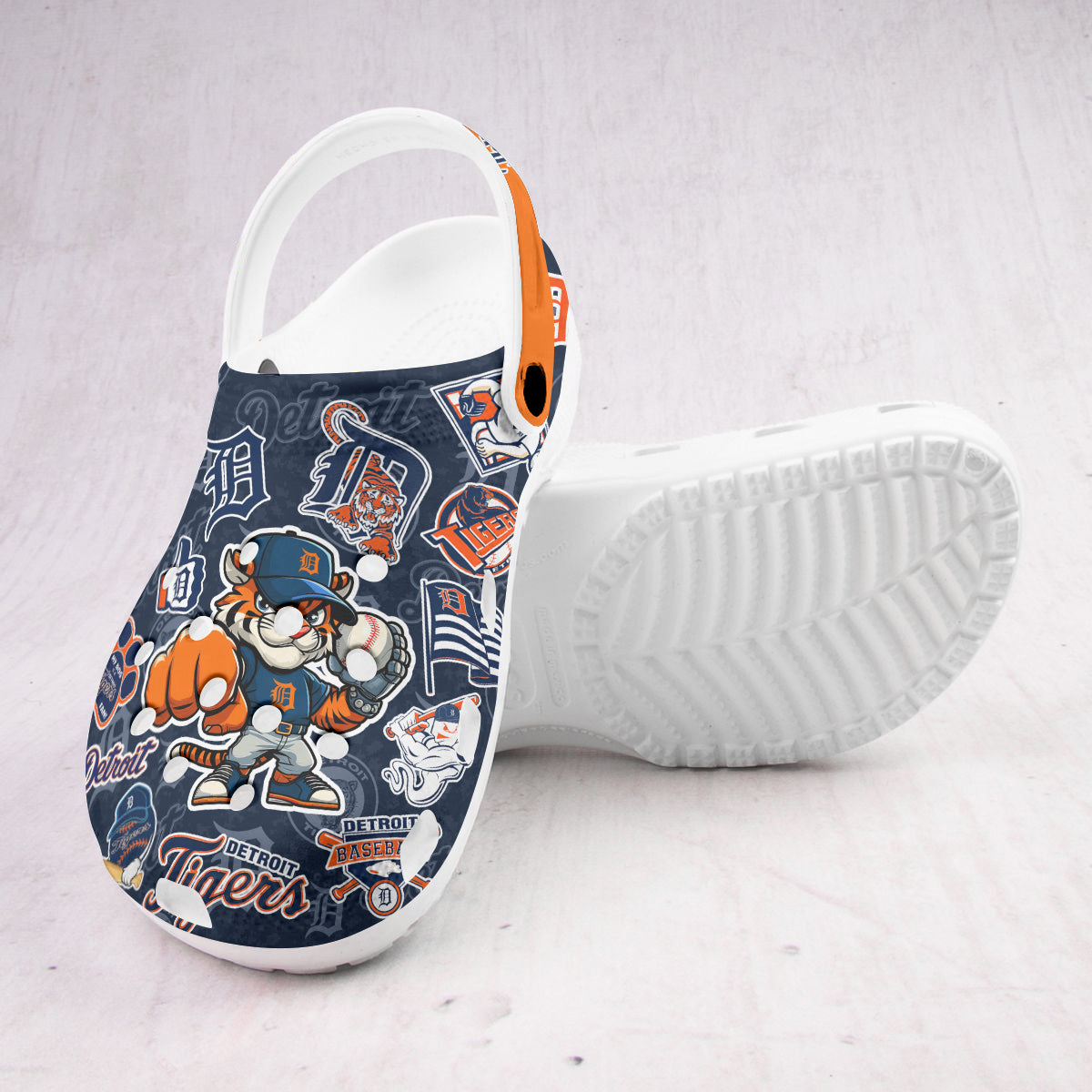 Custom Name Detroit Tigers MLB Sport Clogs Shoes - 503HLHNCR102