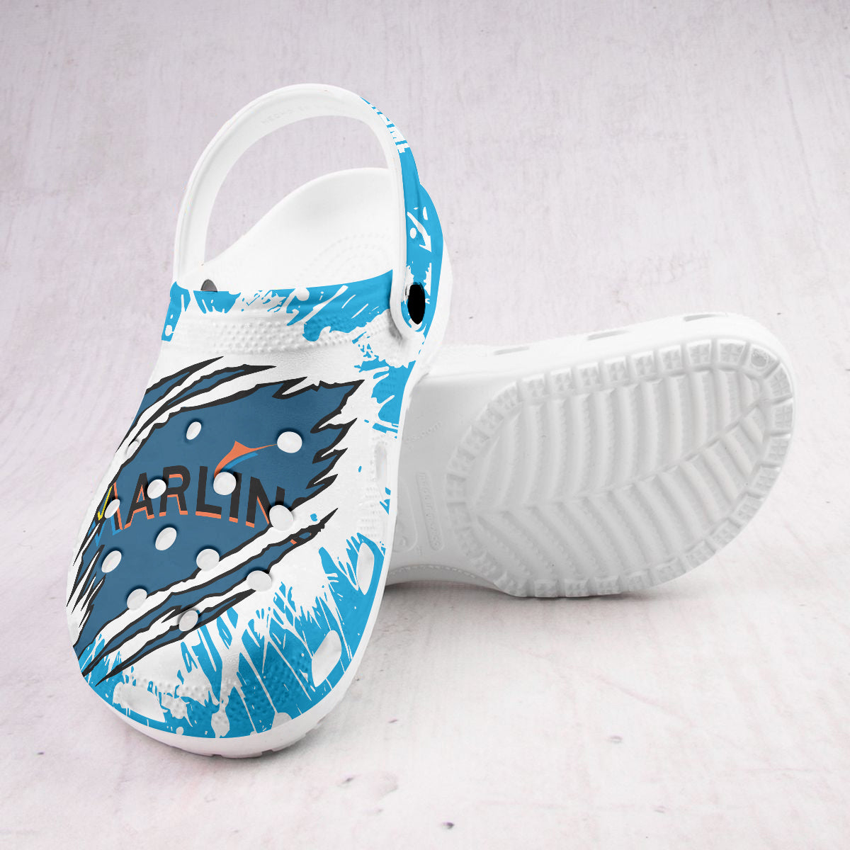 Custom Name Miami Marlins MLB Sport Clogs Shoes - 503HLHNCR188