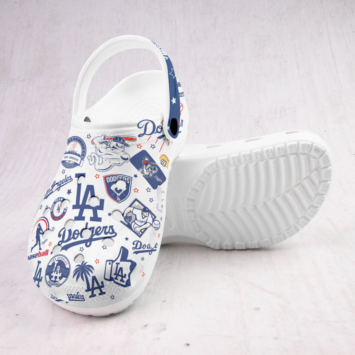 Custom Name Los Angeles Dodgers Baseball Team MLB Clogs - 503HLHNCR088