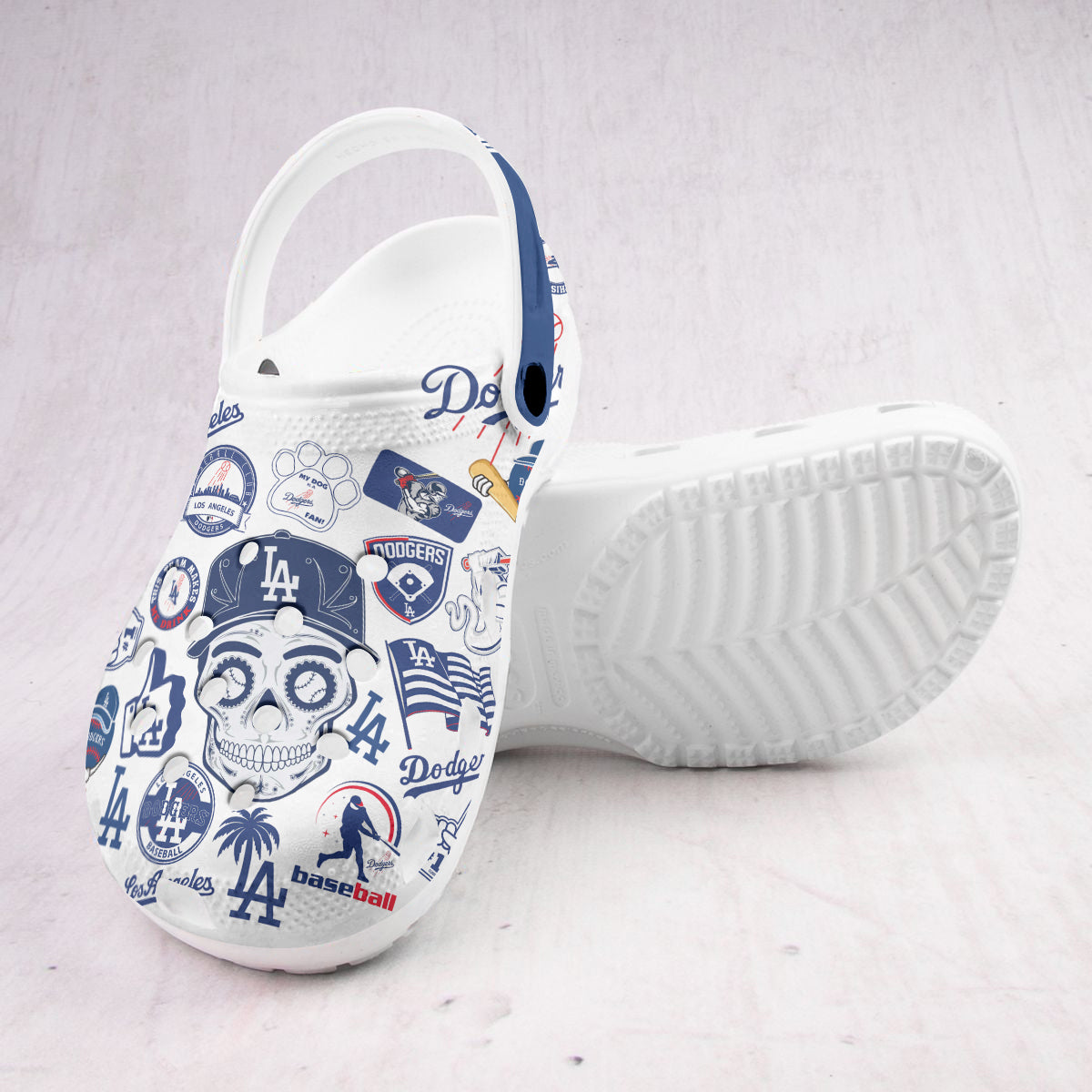 Custom Name Los Angeles Dodgers Baseball Team MLB Clogs - 503HLHNCR089