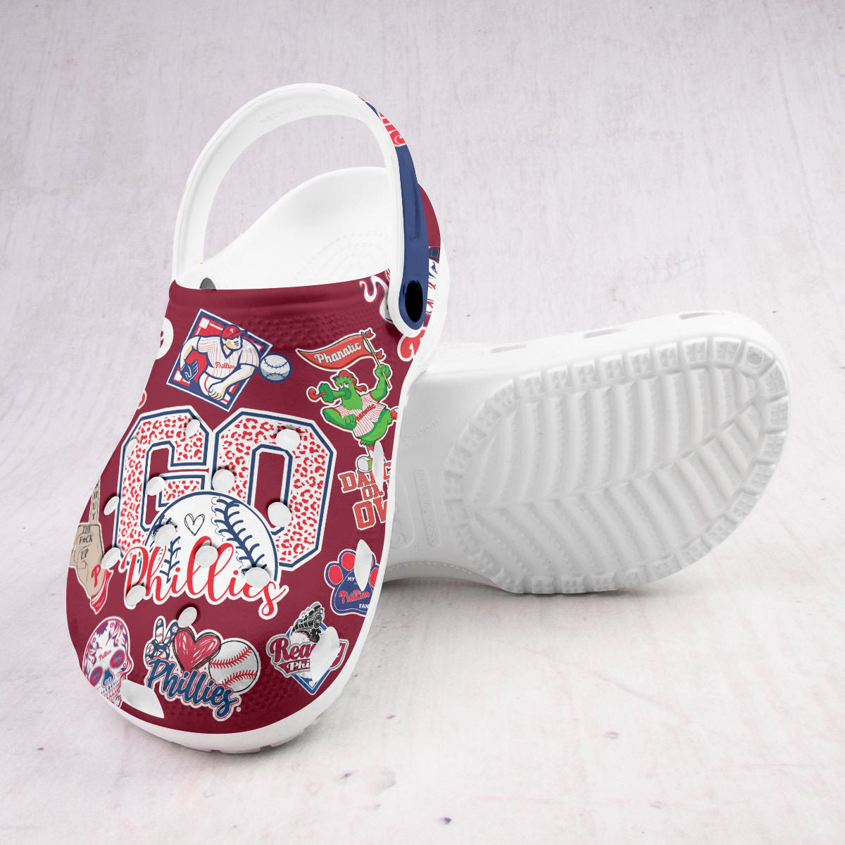 Custom Name Philadelphia Phillies MLB Sport Clogs Shoes - 503HLHNCR125