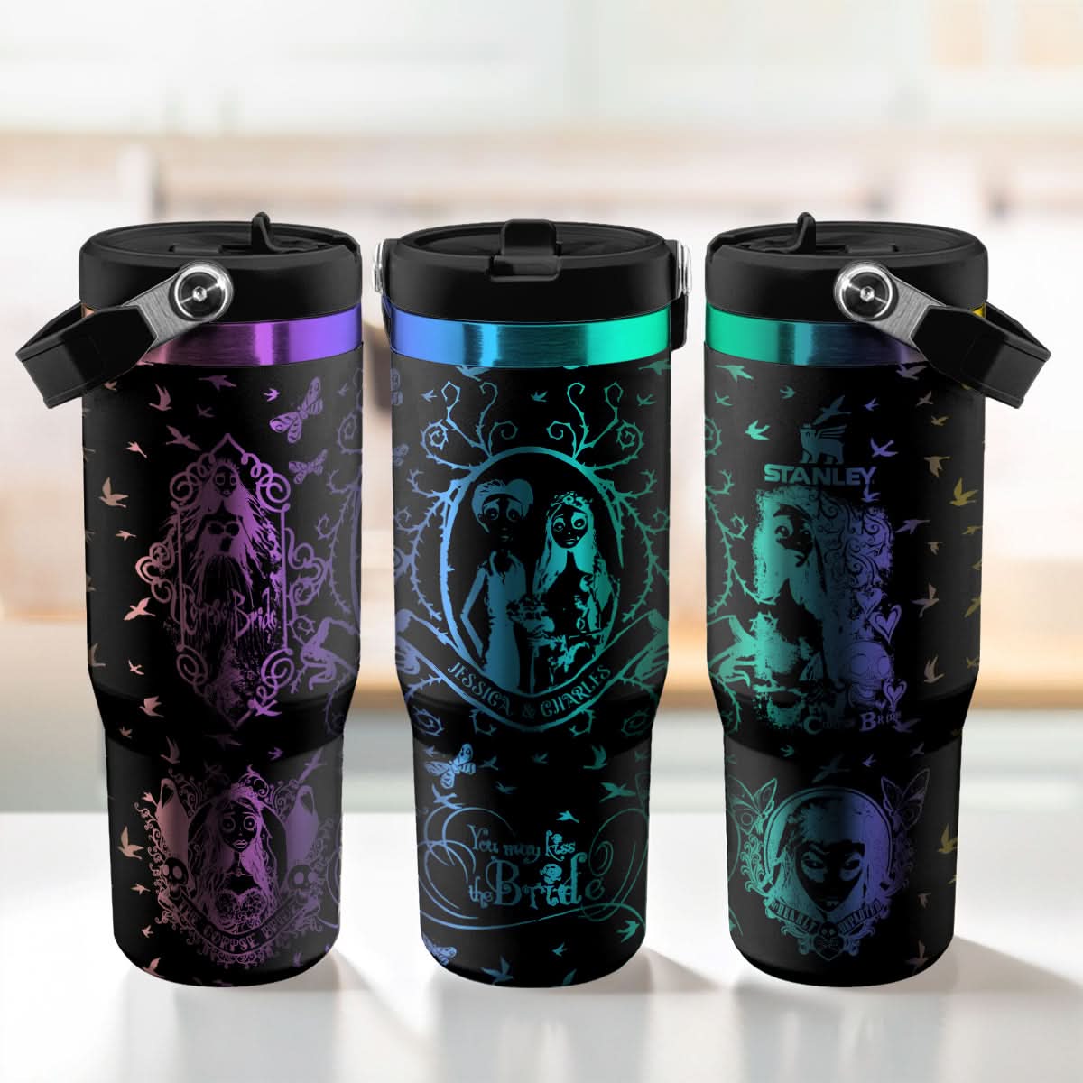 Custom Name Corpse Bride Halloween IceFlow 40oz Tumbler - 409HLHNTB164