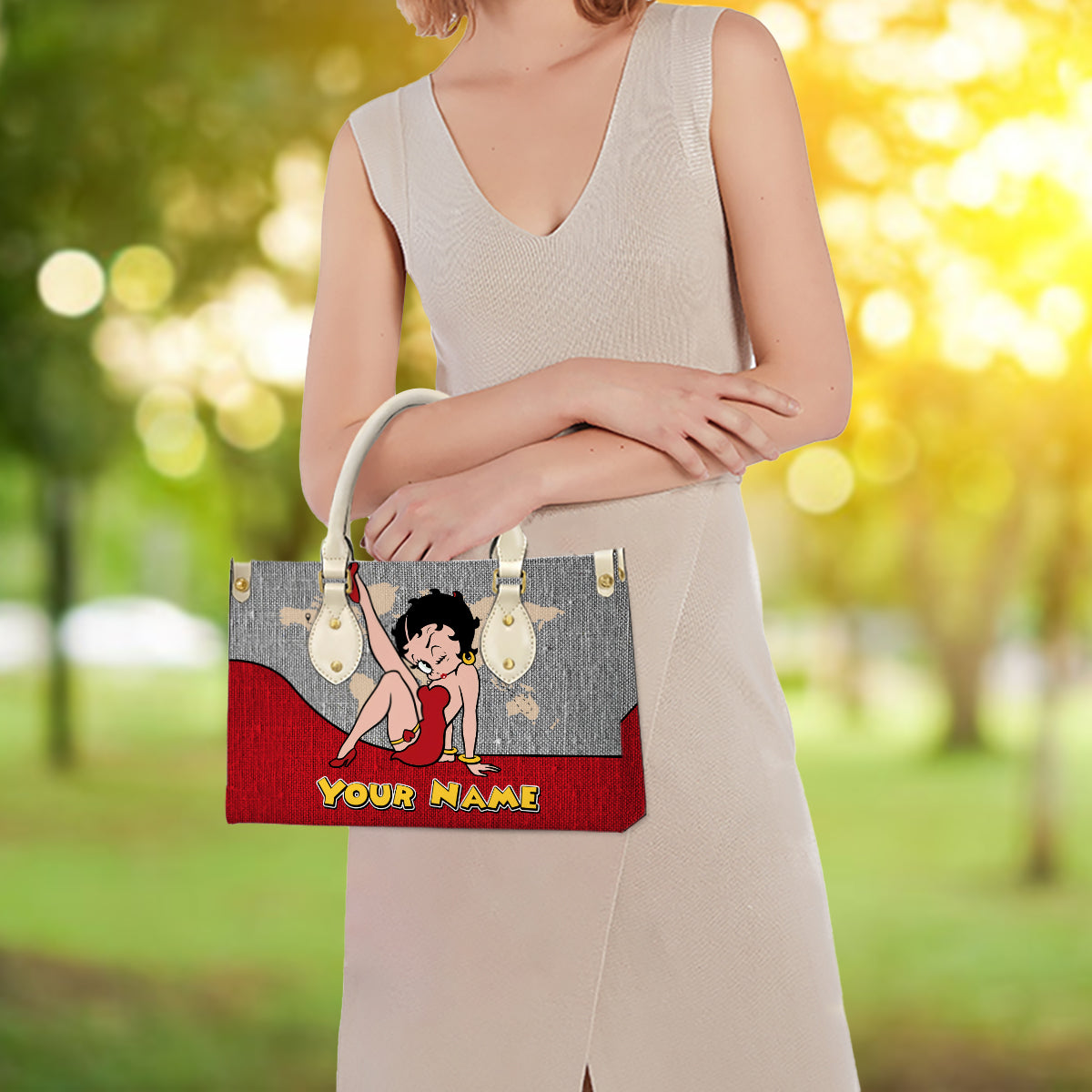 Custom Name Betty Boop Leather Handbag Gift For Women – 503HLHNHB111