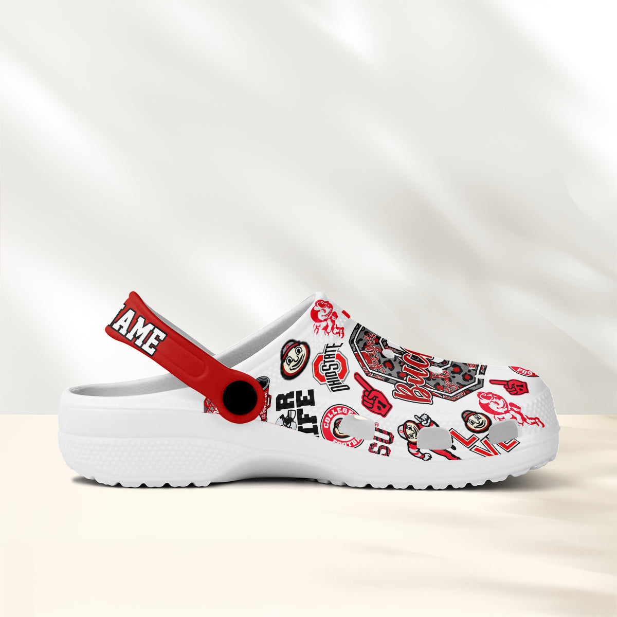 Custom Name Ohio State Buckeyes Ncaa Sport Clogs Shoes - 502HLHNCR064