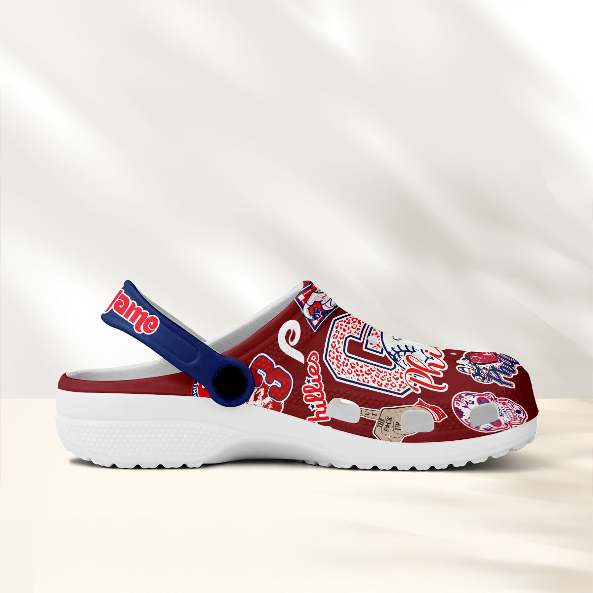 Custom Name Philadelphia Phillies MLB Sport Clogs Shoes - 503HLHNCR125
