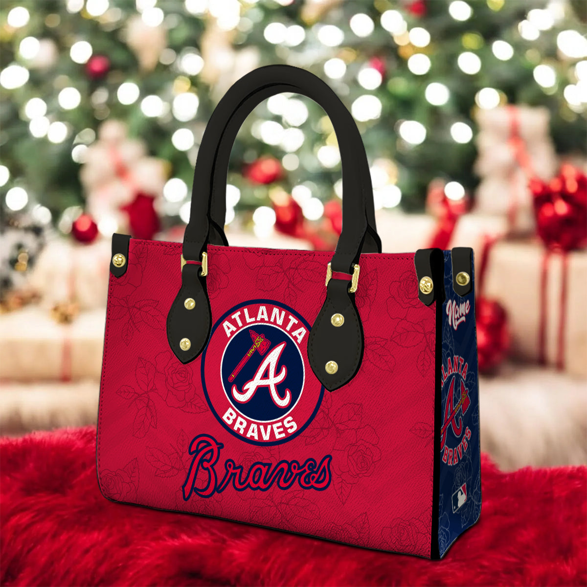 Atlanta Braves Women Leather Hand Bag
