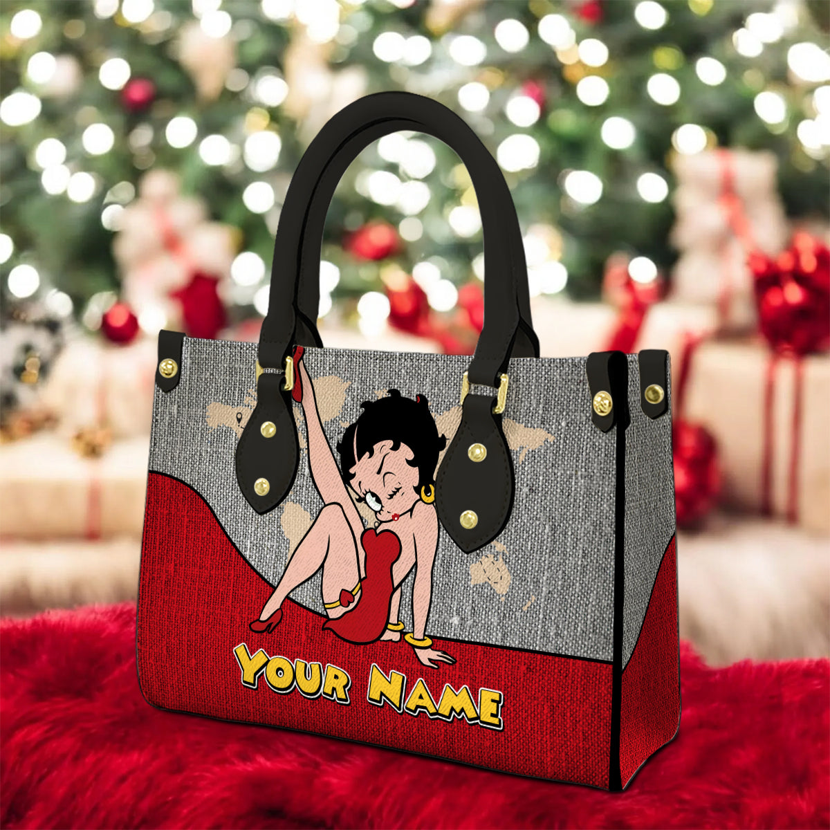 Custom Name Betty Boop Leather Handbag Gift For Women – 503HLHNHB111