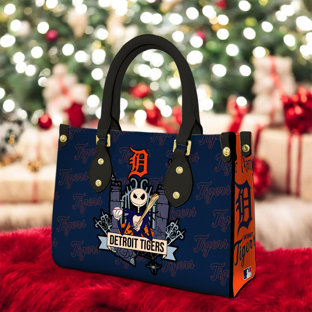 Detroit Tigers Jack Women Leather Hand Bag