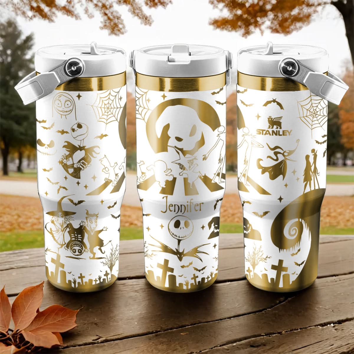 Custom Name Nightmare Christmas IceFlow 40oz Tumbler