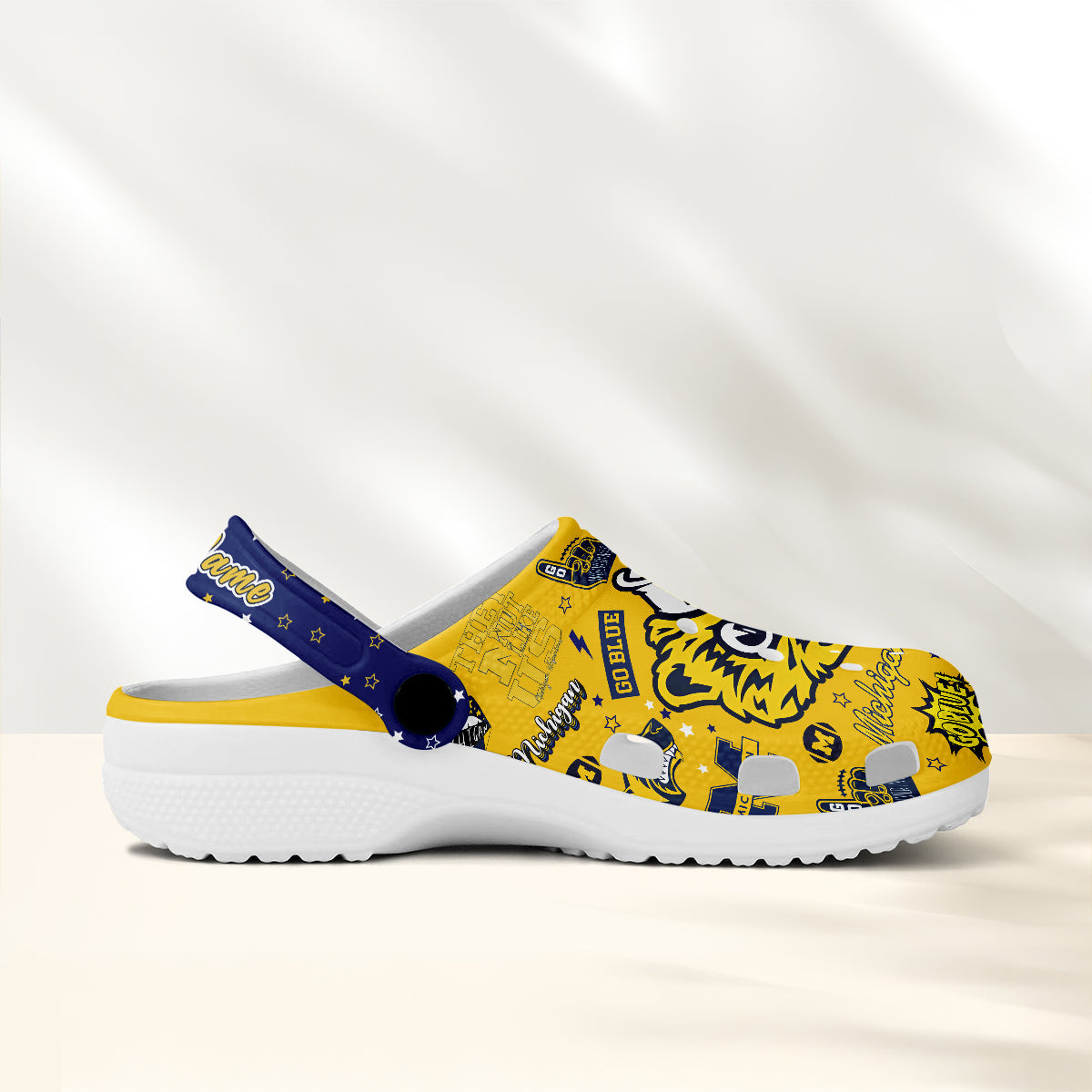 Custom Name Michigan Wolverines Ncaa Sport Clogs Shoes - 502HLHNCR065