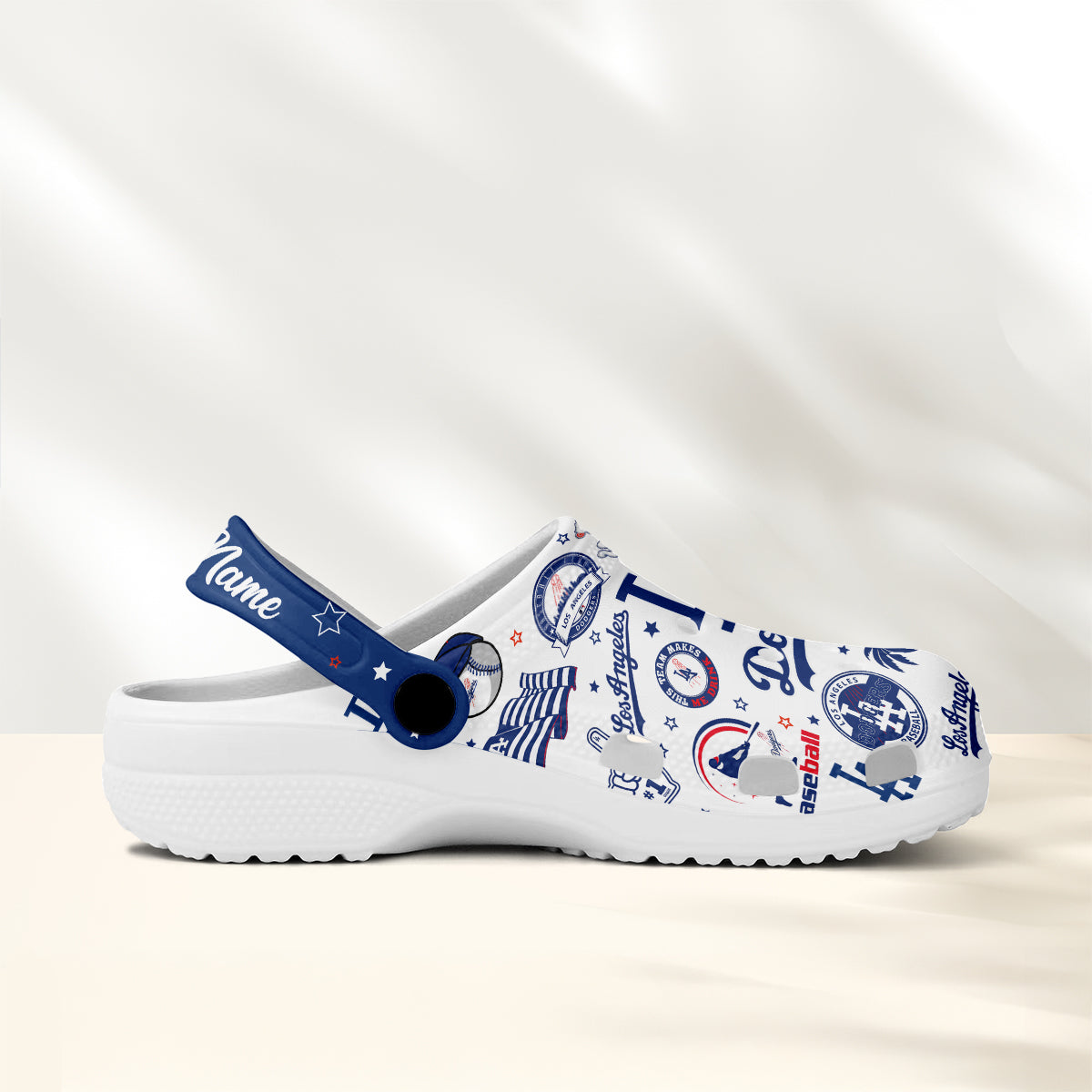 Custom Name Los Angeles Dodgers Baseball Team MLB Clogs - 503HLHNCR088