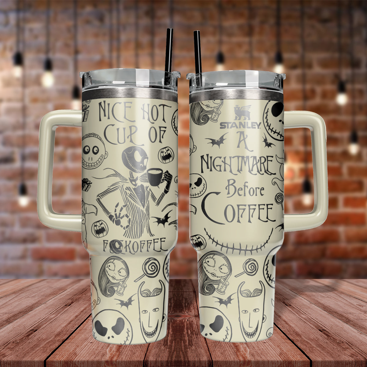 Nightmare Before Coffee, Jack Tumbler 40 oz