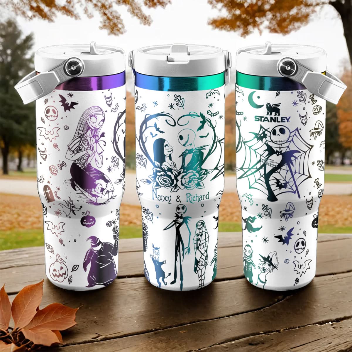 Custom Name Couple Nightmare IceFlow 40oz Tumbler