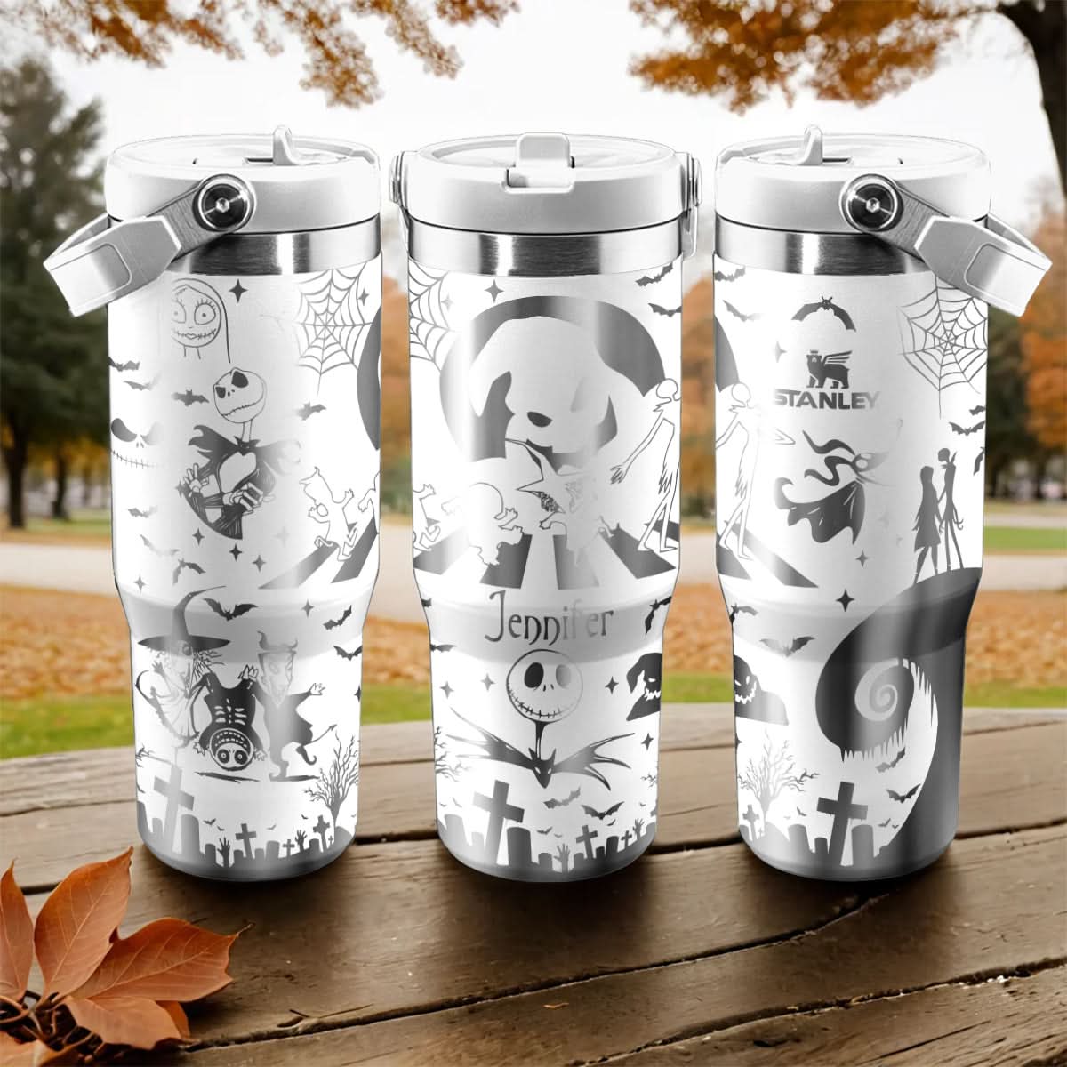 Custom Name Nightmare Christmas IceFlow 40oz Tumbler