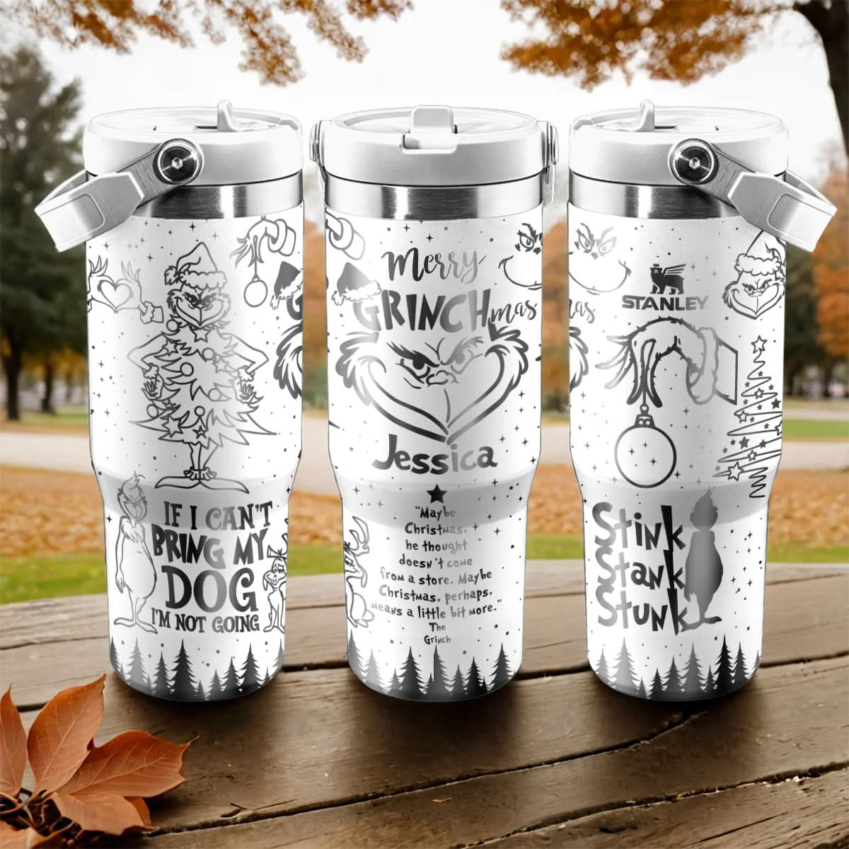Custom Grinch IceFlow 40oz Tumbler - 410TTHNTB006