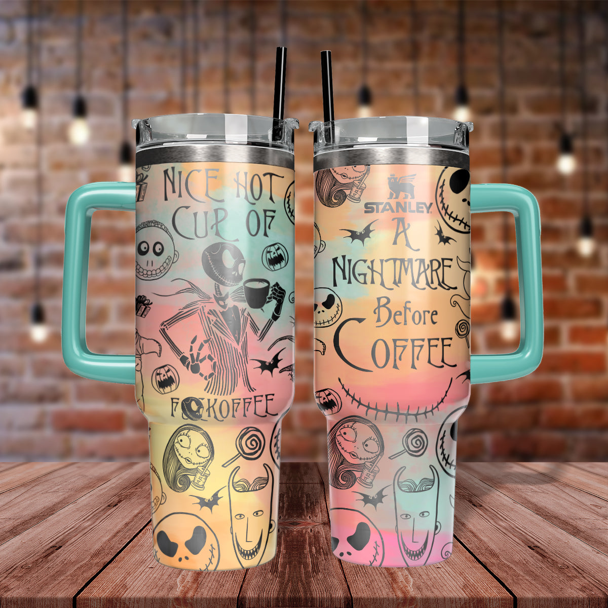 Nightmare Before Coffee, Jack Tumbler 40 oz