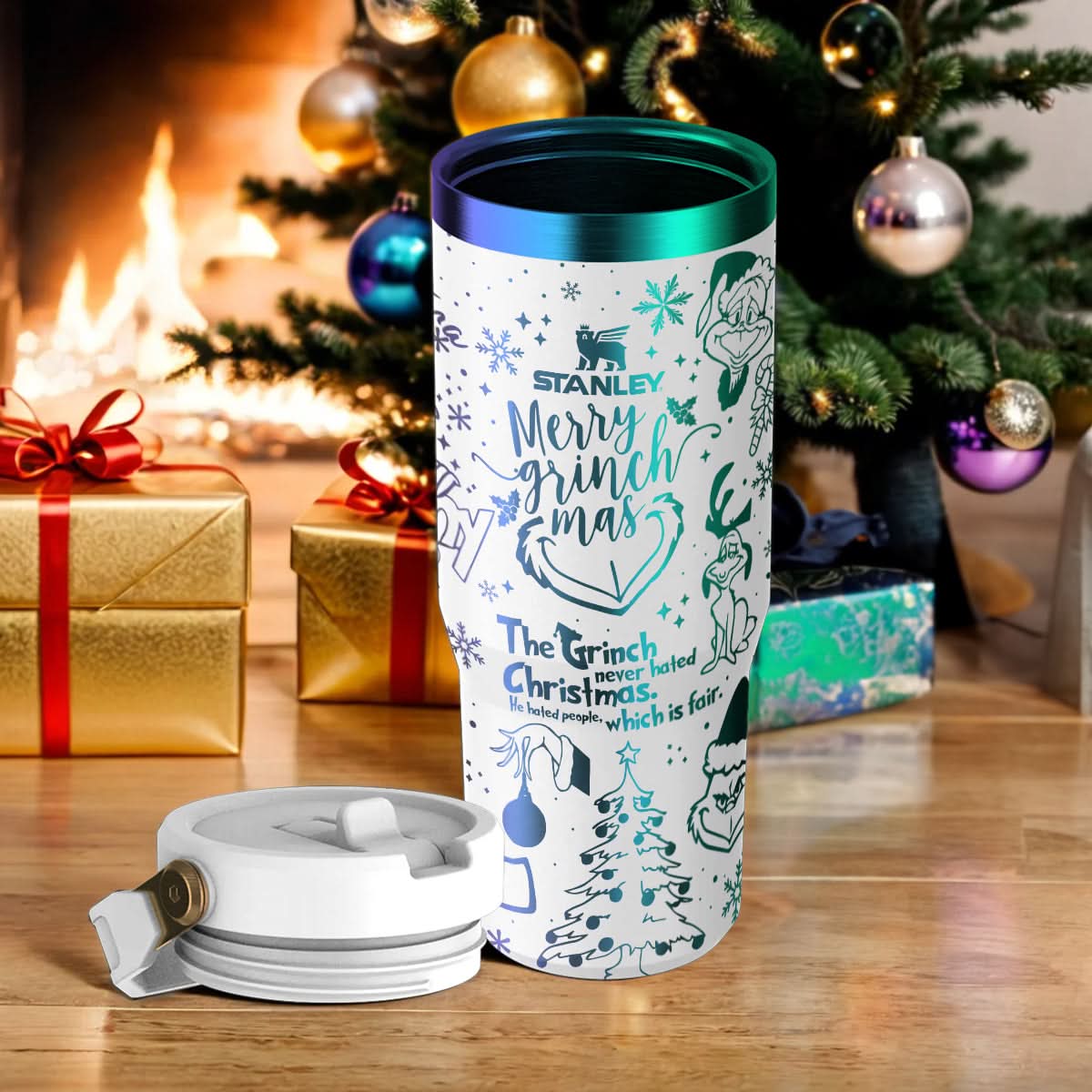Custom Grinch IceFlow 40oz Tumbler - 410QAHNTB002