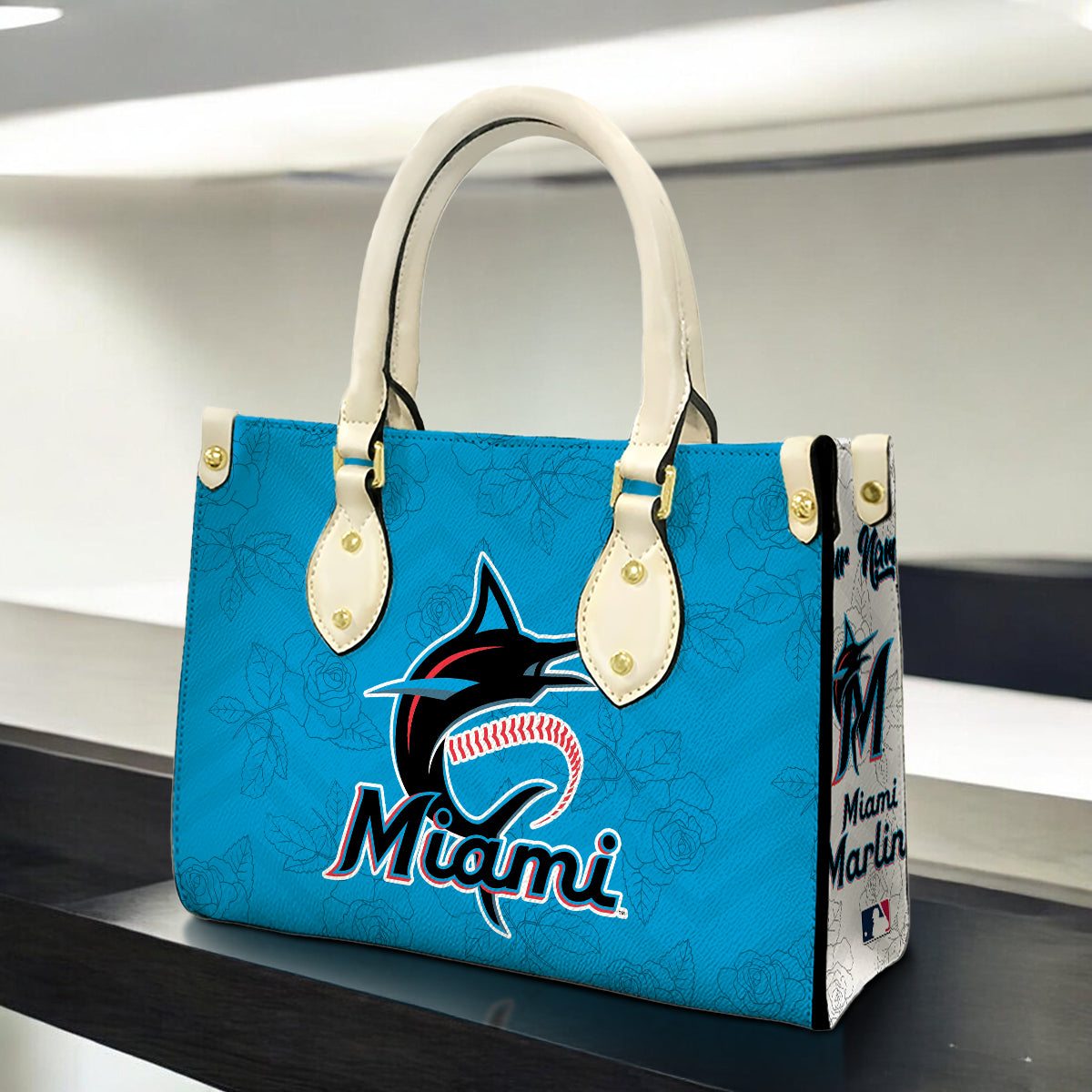 Miami Marlins Women Leather Hand Bag