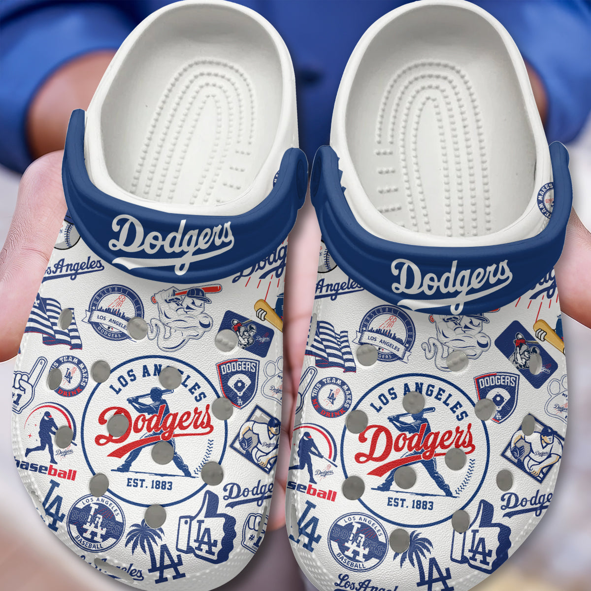 Los Angeles Dodgers Baseball Team MLB Clogs - 503HLHNCR087