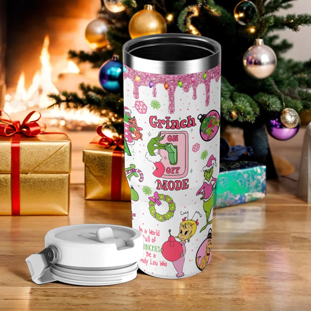 Custom Grinch IceFlow 40oz Tumbler - 410QAHNTB025