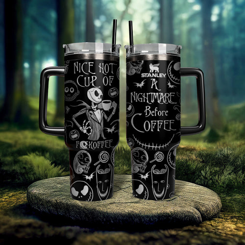 Nightmare Before Coffee, Jack Tumbler 40 oz