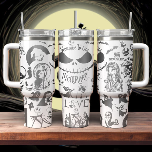 Welcome To Our Nightmare Jack & Sally 40 Oz Tumbler